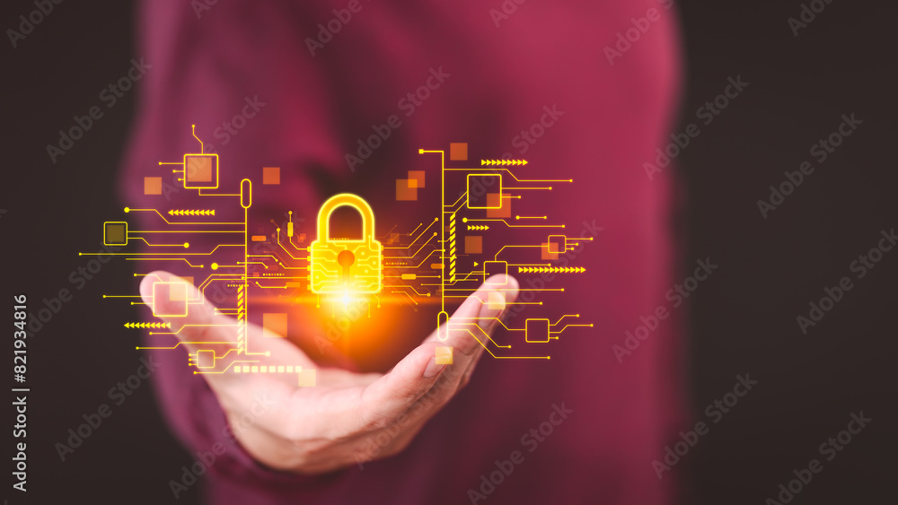 Poster customer actively ensures the protection of personal data on virtual screen, enhancing cyber resilie