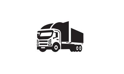 Logistic logo black simple flat icon on white background
