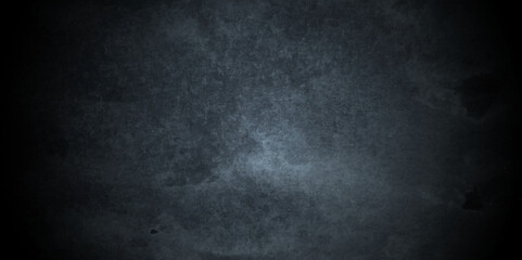 Black rough concrete old wall texture. Wall and floor with texture dark black grunge concrete stone wall background. Black grunge marble texture banner background. Grunge wall texture view space.