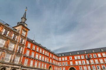 Obraz premium Plaza Mayor, Town Square, a major public space in the heart of Madrid, Spain