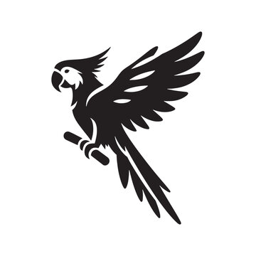 recommend clip art: Parrot Silhouettes: the Vibrant Beauty and Playful Spirit of These Iconic Tropical Birds - Parrot Vector - Parrot Illustration.