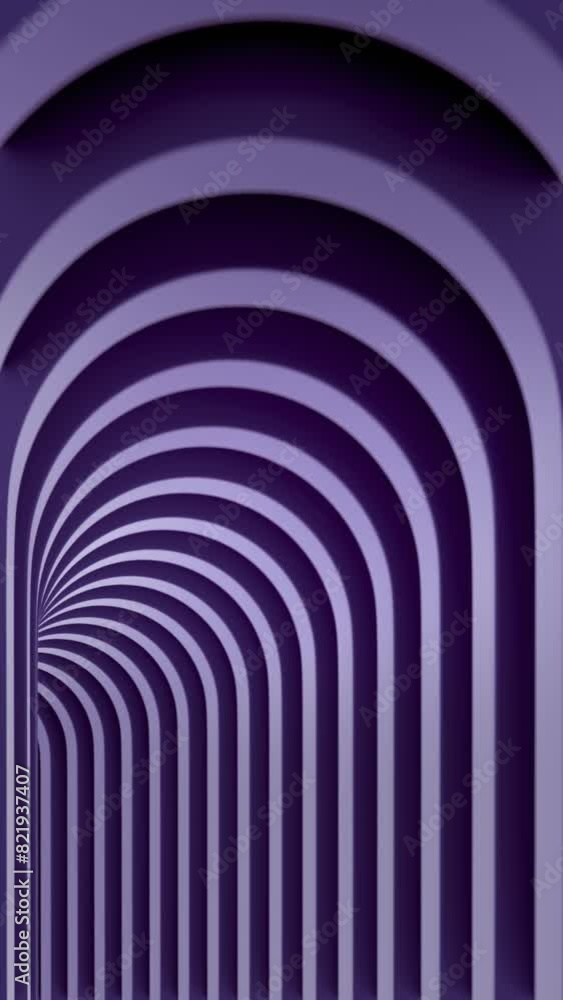 Poster concept future. empty long light arc corridor. modern color background. futuristic sci-fi santa tunn