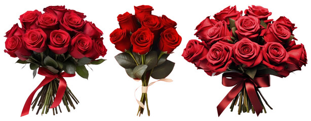 Fototapeta premium Bouquet of flowers png on transparent background