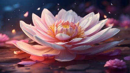 pink water lily