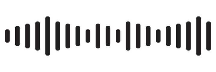 sound icon set. digital recorder voice audio wave vector symbol. soundwave frequency icon in black and white color.