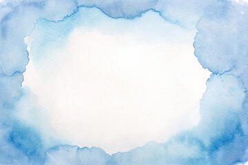 Obraz premium watercolor blue sky background. watercolor background with clouds.