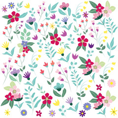 Fondo floral en diferentes tonos.