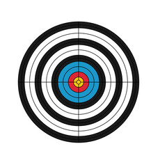 Archery target Icon. Editable Stroke. Stock Vector	
