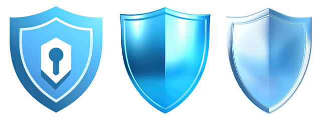 Blue shield png on transparent background