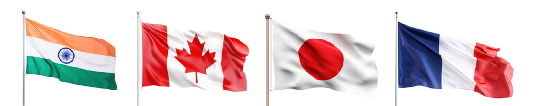 Countries flag png on transparent background