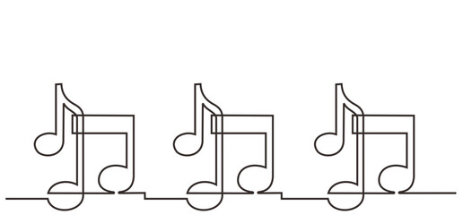 continuous line drawing A treble clef music symbol and sign vector one lineart simplicity illustration minimalist design