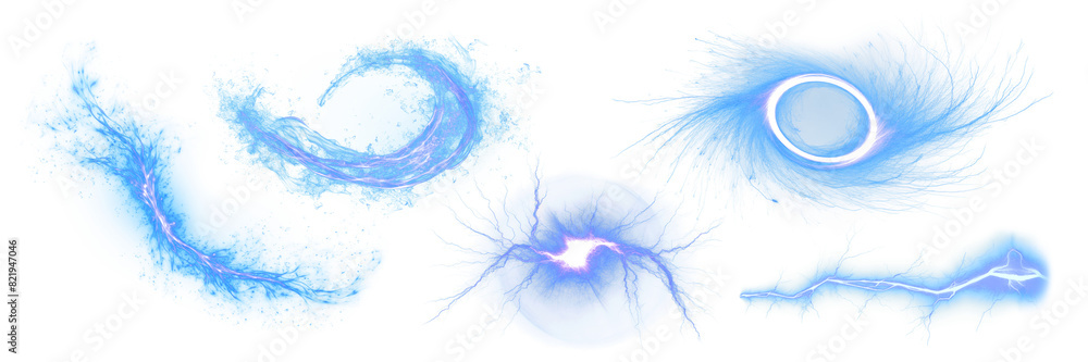 Poster fire effect png element set on transparent background