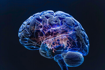 Under a microscope, the human brain reveals a complex and intricate structure composed of billions of neurons and glial cells The brain is the command center of the nervous system 