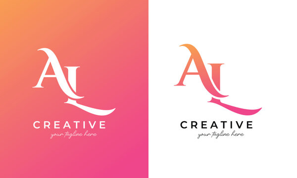 al logo or al letter logo design for business and company