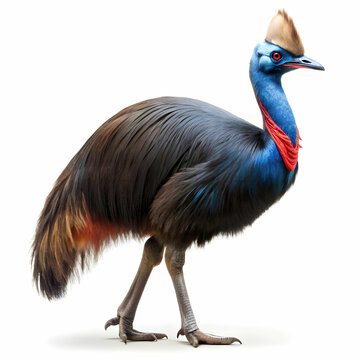 recommend clip art: a full body cassowary white background