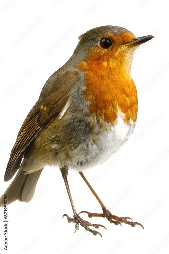Aufkleber A colorful bird standing on a plain white surface, versatile for various projects