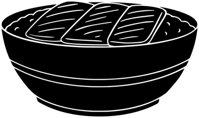 rice illustration tuna silhouette raw logo asian icon salmon outline meal japanese seafood fish food sea dinner healthy traditional shape japan sushi cuisine for vector graphic background