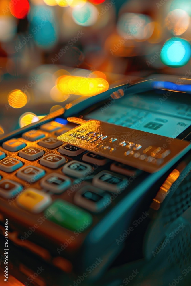 Poster close up of a calculator on a table, suitable for business and finance concepts