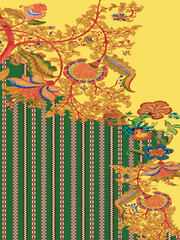 Textile Digital Design Fabric Print Wallpaper Stock shirt design