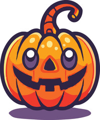 Halloween pumkin icon. vector illustration.