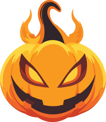 Fototapeta premium Halloween pumkin icon. vector illustration.
