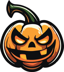 Halloween pumkin icon. vector illustration.