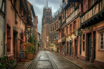 Strasbourg Cathedral towering over the picturesque Petite France district