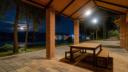 Sophisticated luxury villas with beautiful views and stunning interiors, night view