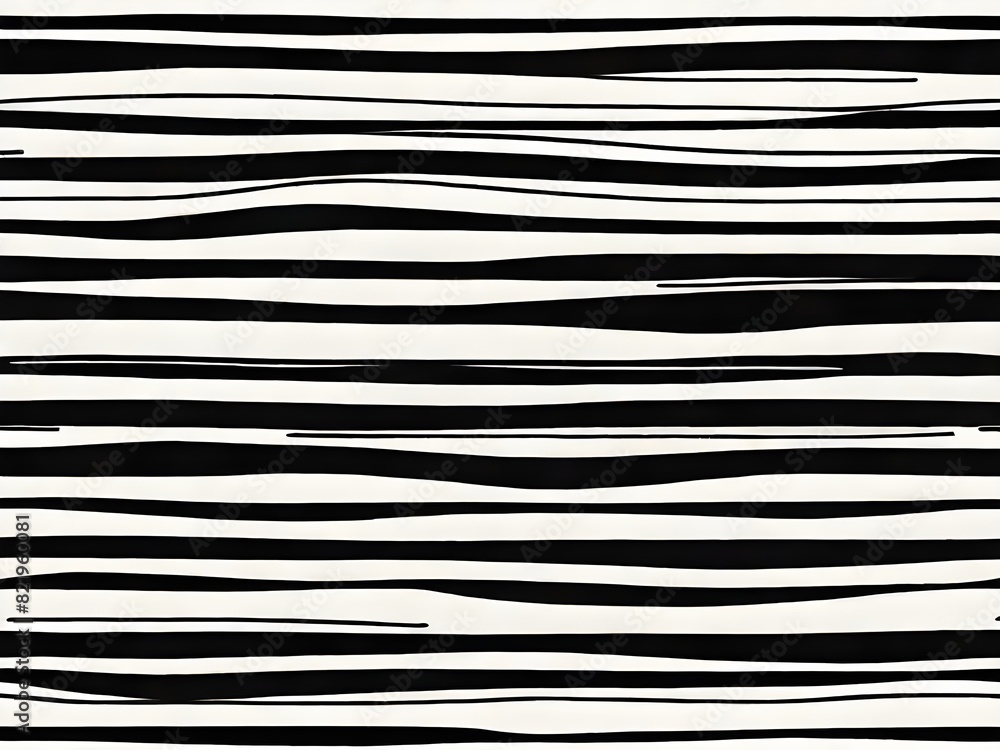 Poster horizontal stripes hand drawn vector seamless pattern. parallel lines geometrical simple texture. mo