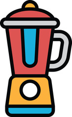 food blender icon illustration in line style