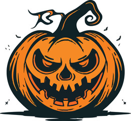Halloween pumkin icon. vector illustration.