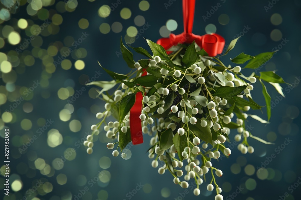 Aufkleber A bunch of mist hanging from a red ribbon. Suitable for various design projects