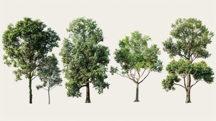 A group of trees standing together. Suitable for nature and outdoor themes