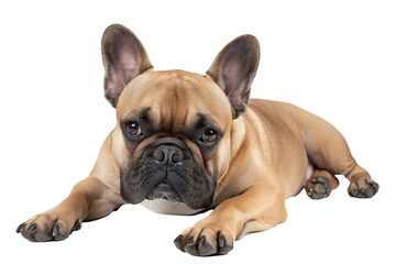 Fototapeta premium Since the background is transparent, the focus is entirely on the French Bulldog itself