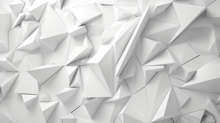 Background with triangles on a white background. Rendering in 3D.