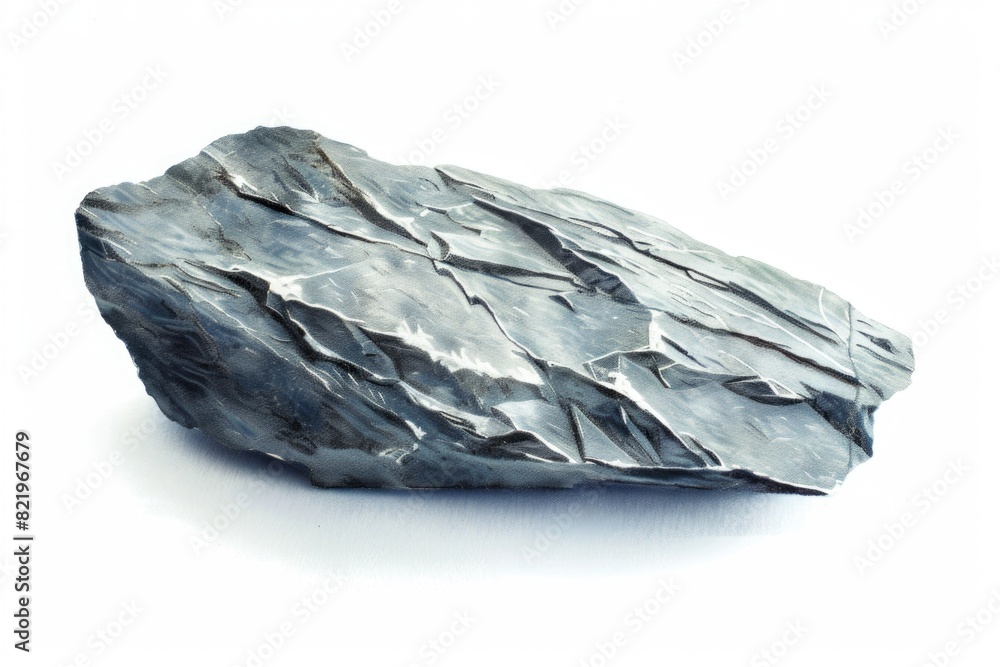 Poster a single rock placed on a white background. suitable for various design projects