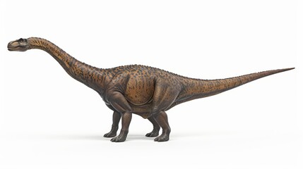 An image of Brachiosaurus, a sauropod dinosaur of the Late Jurassic Period. On a white background. 3D rendering.