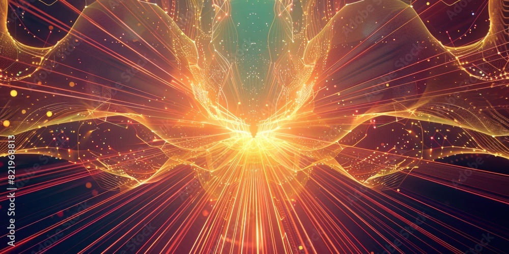 Poster Computer generated star burst image, suitable for various design projects
