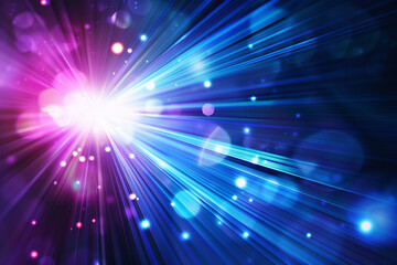 Naklejka premium Vector Abstract, science, futuristic, energy technology concept Digital image of light rays, stripes lines with blue light background 