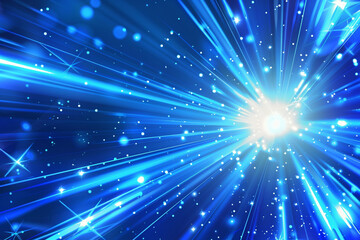 Naklejka premium Vector Abstract, science, futuristic, energy technology concept Digital image of light rays, stripes lines with blue light background 