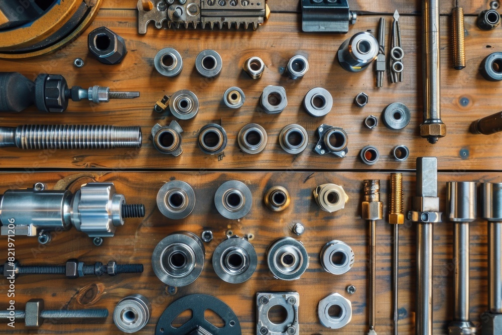Poster Assorted tools displayed on a table, suitable for DIY projects