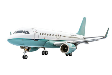 Obraz premium Flying Airplane Isolated on Transparent Background, PNG, Cut Out.