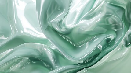 Obraz premium A poetic marriage of mint green and seafoam blue abstract shapes