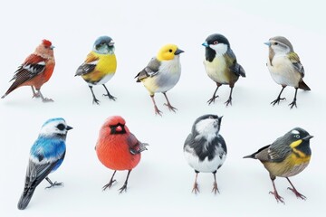 A group of small birds standing closely together. Ideal for nature and wildlife themes