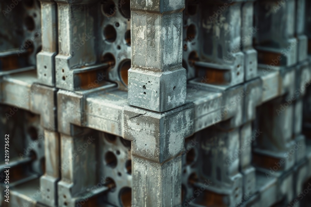 Aufkleber a pile of concrete blocks stacked on top of each other. suitable for construction and industrial con