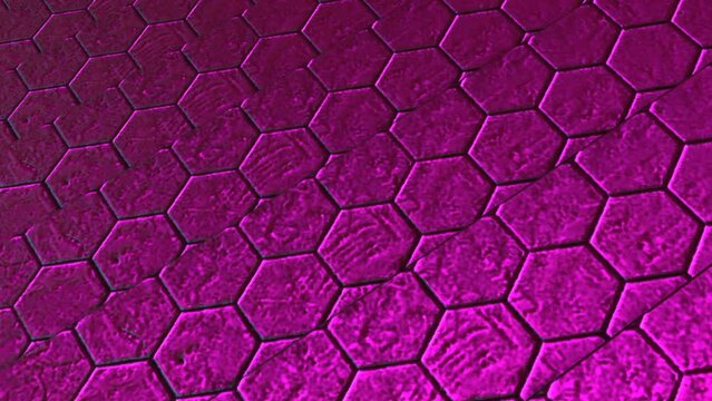 background of stone. pink pavement texture. Hexagonal pink shingle roof tile background	
