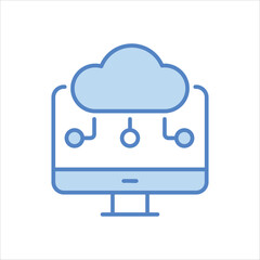 Cloud Computing Icon editable stock vector icon