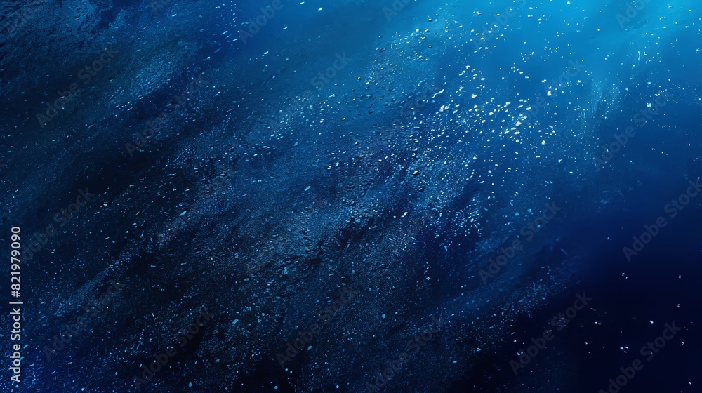 Poster background design for abstract poster backdrop in deep blue grainy gradient noise texture effect