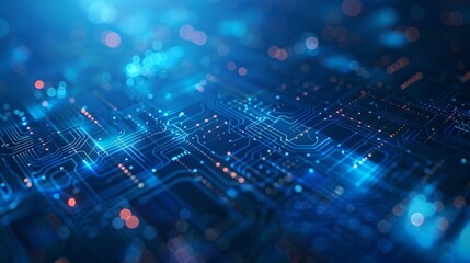 Obraz premium Digital background suitable for tech processes, neural networks, artificial intelligence, data transfer and encryption, sound and graphic presentations, science, education, etc.