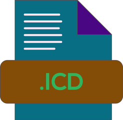 ICD  File Extension Icon fill and bebes writing